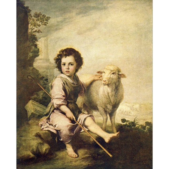 Murillo c.1910 The divine shepherd boy Poster Print by Bartolom_ Esteban Murillo Image 1