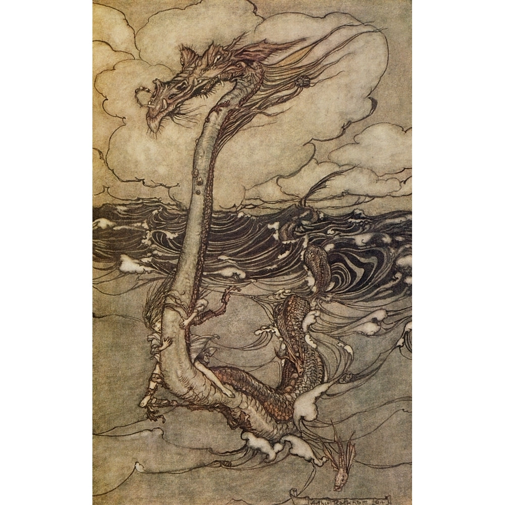 Arthur Rackhams Book of Pictures 1913 The Sea Serpent Poster Print by Arthur Rackham Image 2