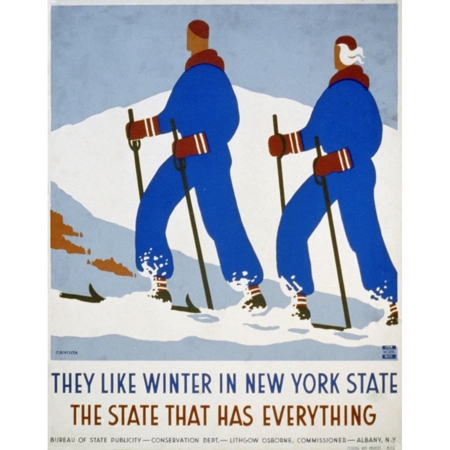 WPA They like Winter in York State c.1936-41 Poster Print by Jack Rivolta Image 1