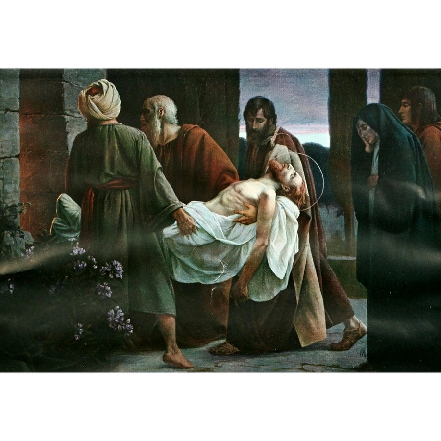 Christliche Kunst 2 1905 Christ entering the tomb Poster Print by Heinrich Told Image 1