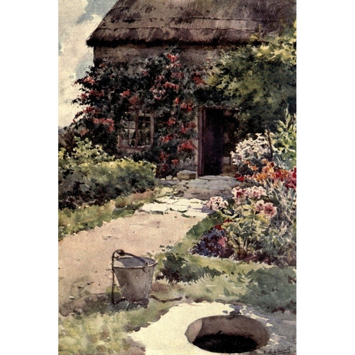 Book of English Gardens 1906 Cottage garden Isle of Wight Poster Print by K. Montagu Wyatt Image 1