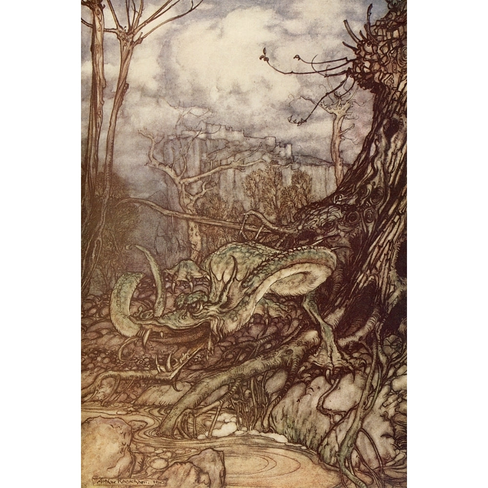 Arthur Rackhams Book of Pictures 1913 The Green Dragon Poster Print by Arthur Rackham Image 2