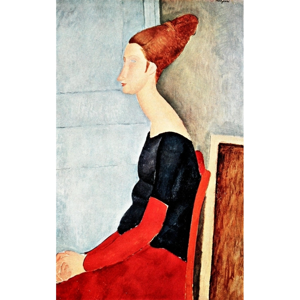 Portrait of Jeanne Hebuterne 1918 Poster Print by Amedeo Modigliani Image 1