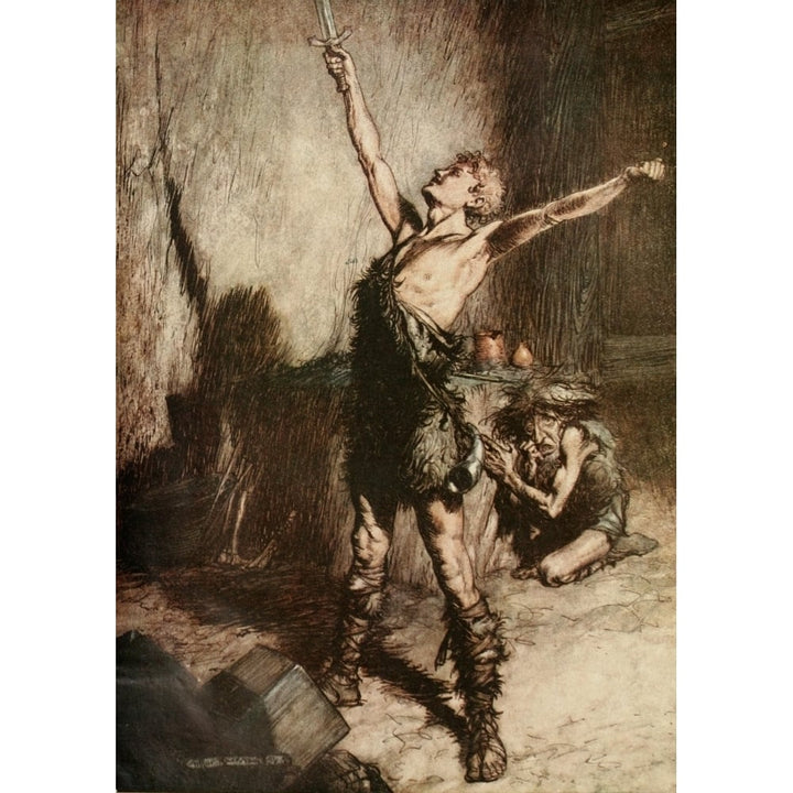 Siegfried 1924 Nothung Poster Print by A. Rackham Image 1