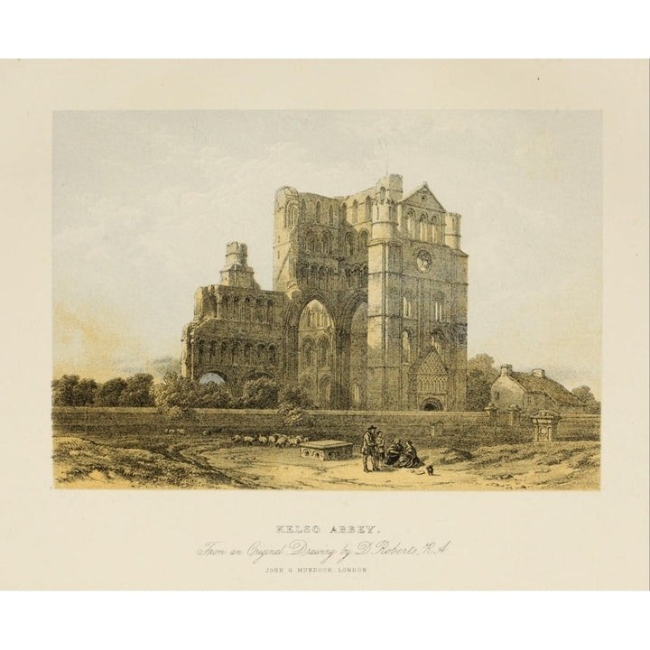 Scotland 1840 Kelso Abbey Poster Print by David Roberts Image 1