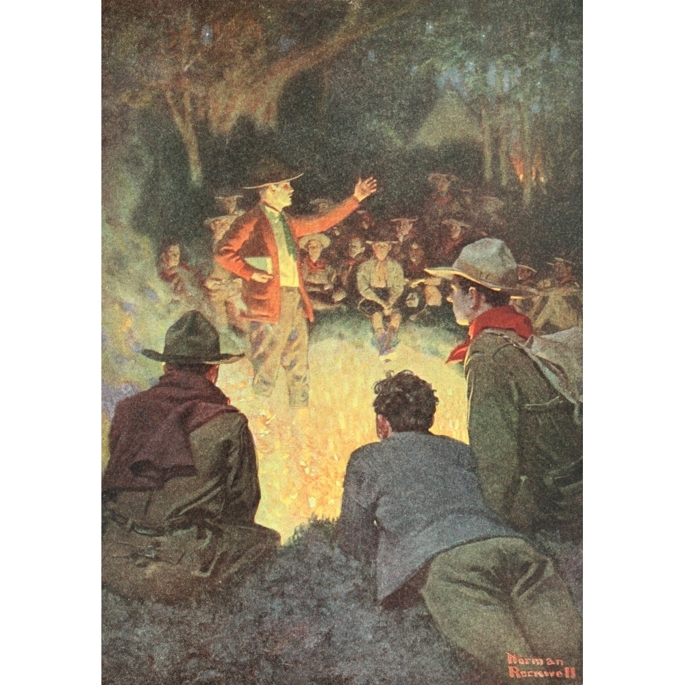 Harpers Pictorial World War 1920 Talks from Scout-master Poster Print by Norman Rockwell Image 2