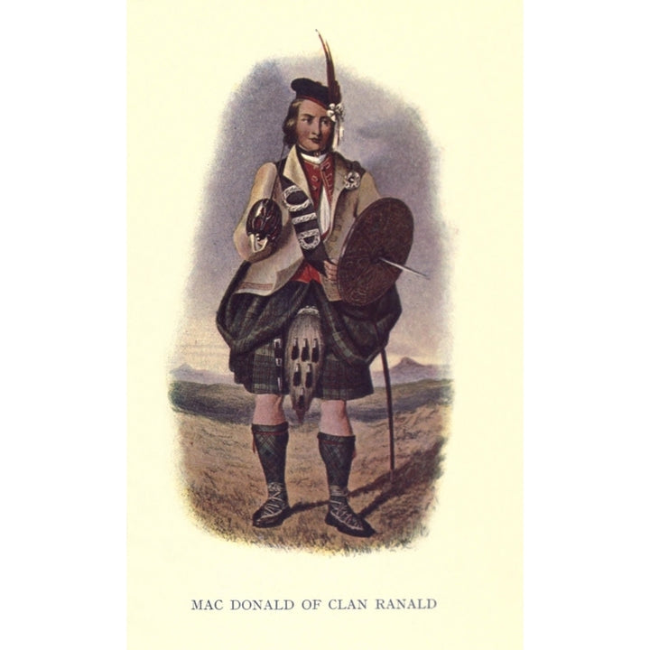 Highland Clans of Scotland 1923 MacDonald of Clan Ranald Poster Print by Robert R. McIan Image 2