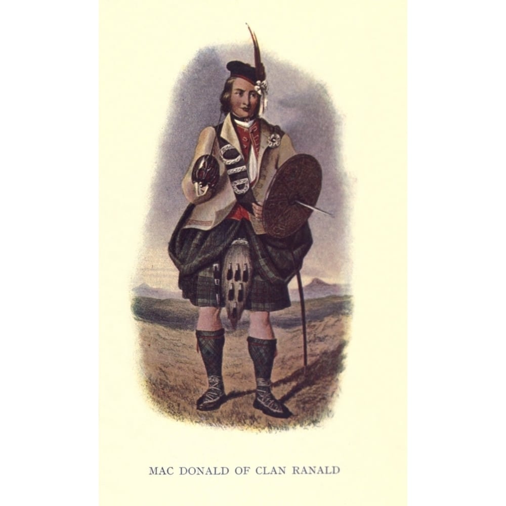 Highland Clans of Scotland 1923 MacDonald of Clan Ranald Poster Print by Robert R. McIan Image 1