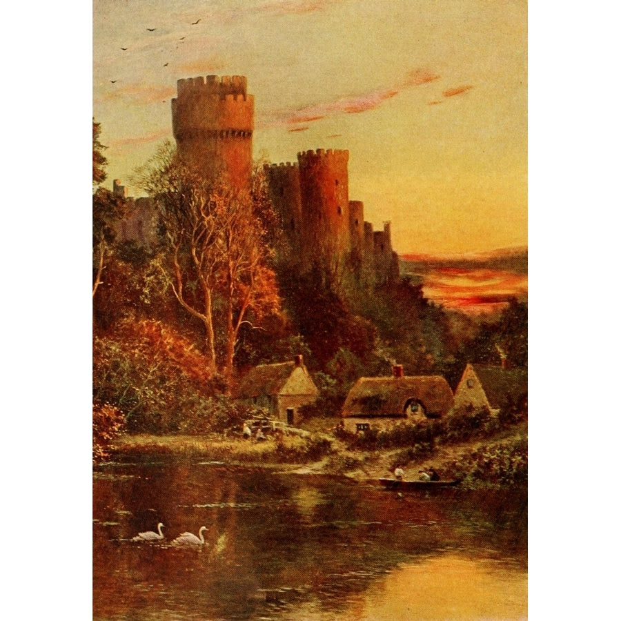 In Unfamiliar England 1910 Warwick Castle Poster Print by Daniel Sherrin Image 1