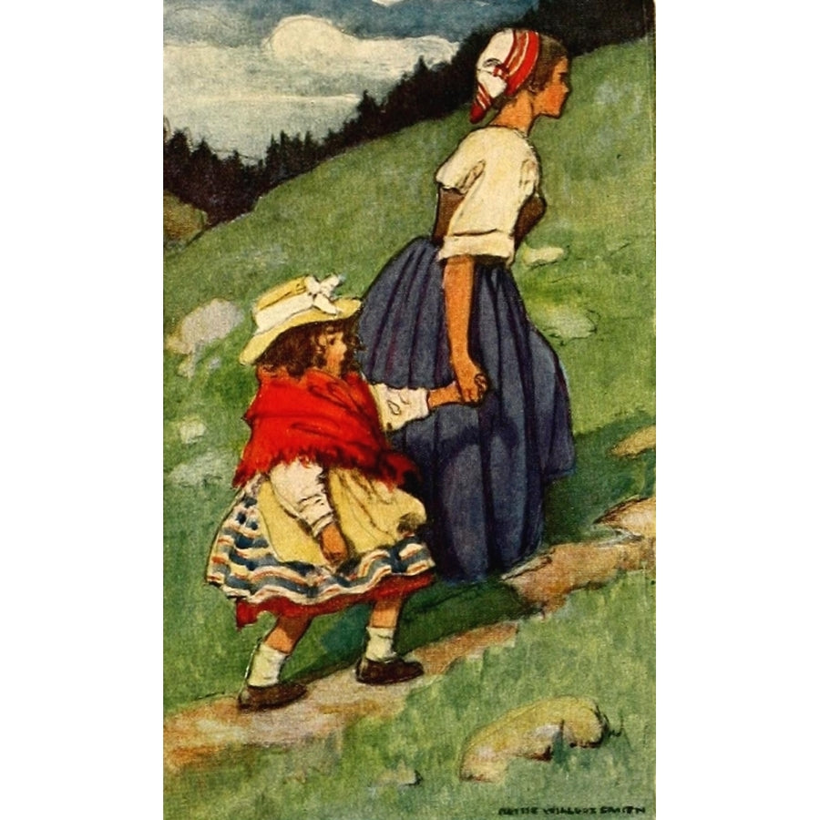 Heidi 1922 On the mountainside Poster Print by Jessie Willcox Smith Image 1