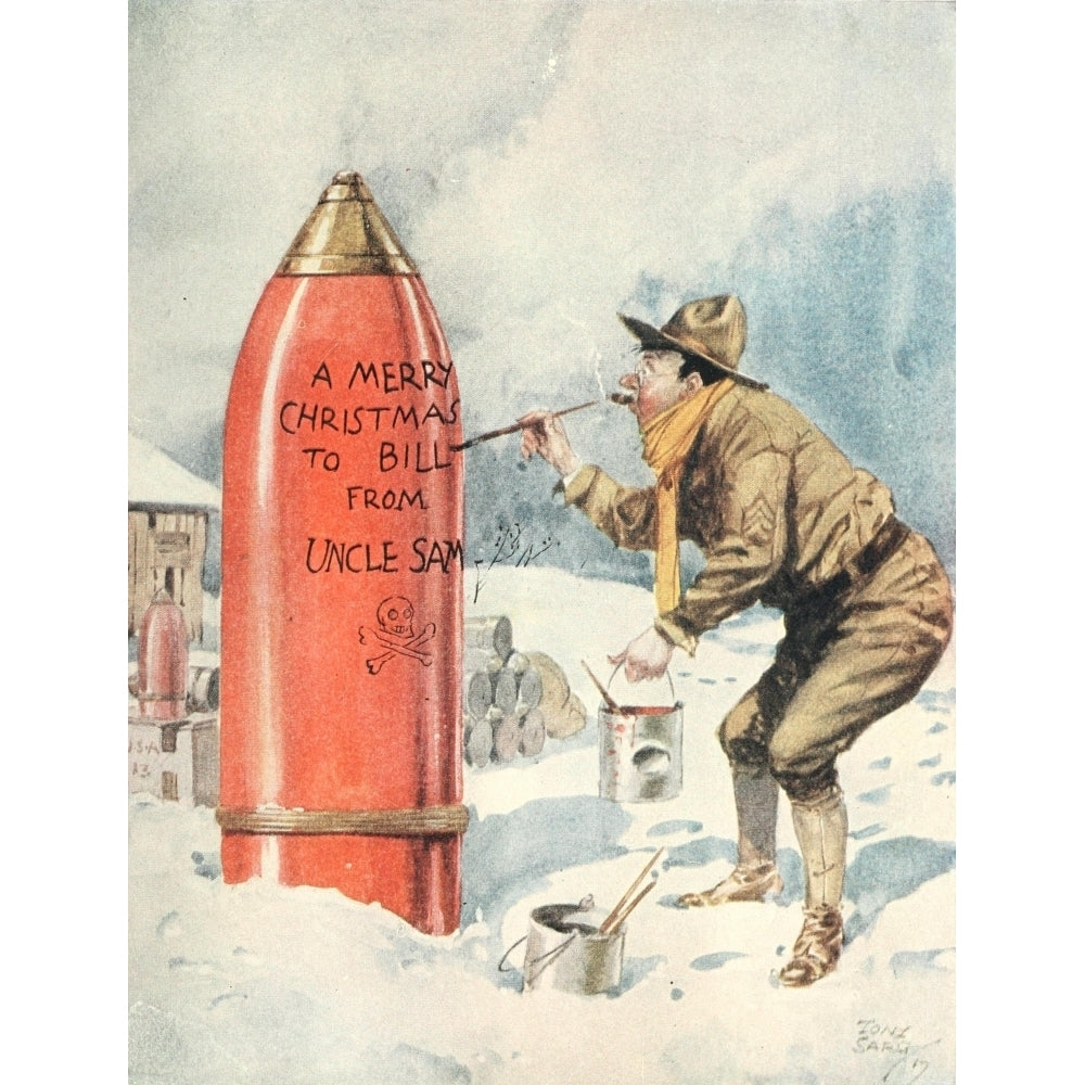 Harpers Pictorial World War 1920 Christmas card for the Kaiser Poster Print by Tony Sarg Image 1