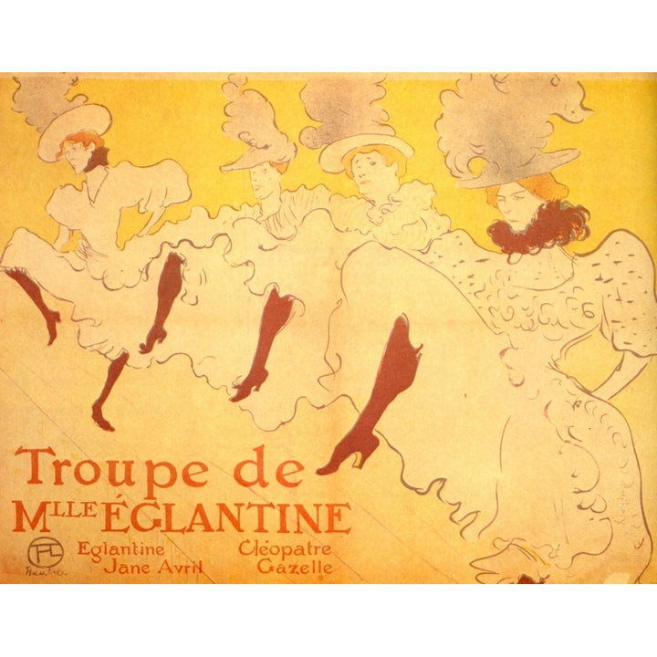 Troupe de Mlle Eglantine 1896 Poster Print by H. de Toulouse-Lautrec Image 2