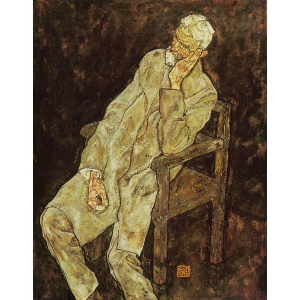 Portrait of Johann Harms 1916 Poster Print by Egon Schiele Image 1