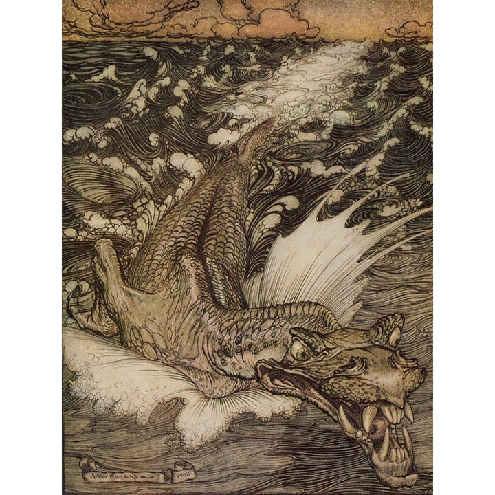 Book of Pictures 1913 Leviathan Poster Print by A. Rackham Image 1