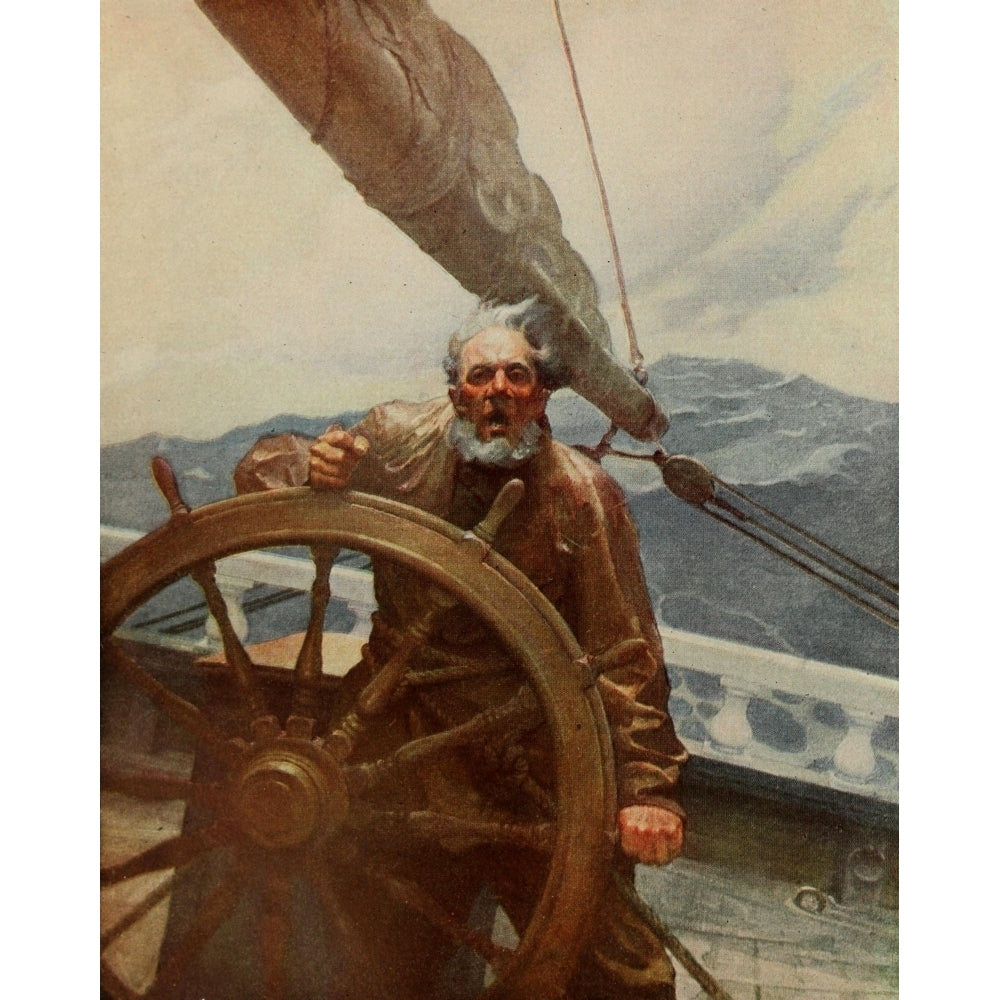 Scribners 56 1914 The Rakish Brigantine Poster Print by Newell C. Wyeth Image 1