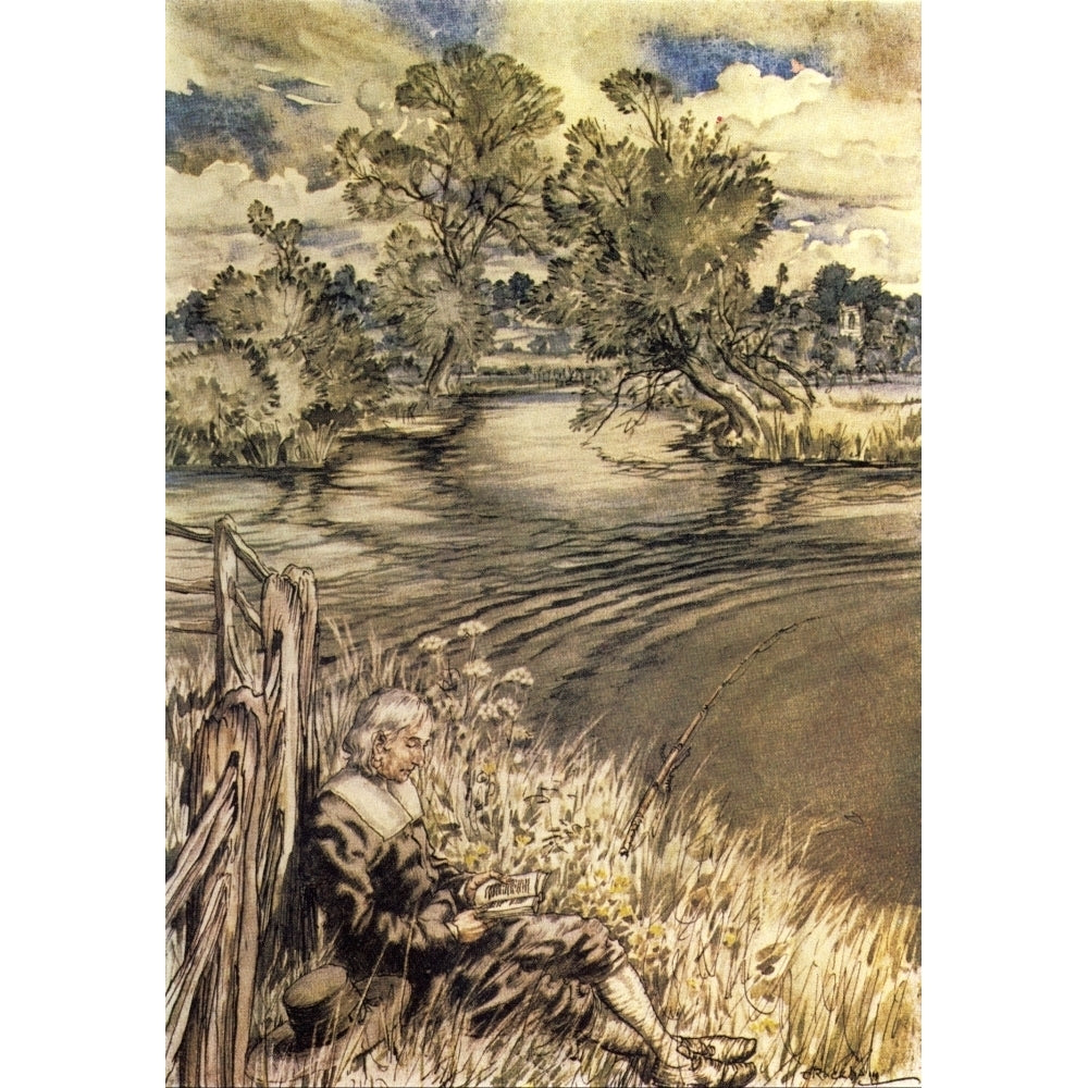 Compleat Angler 1931 Quietest place Poster Print by A. Rackham Image 2