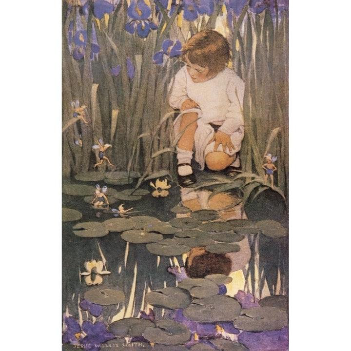 McClures 1909 A Childs World The Fairy Pool Poster Print by Jessie Willcox Smith Image 1