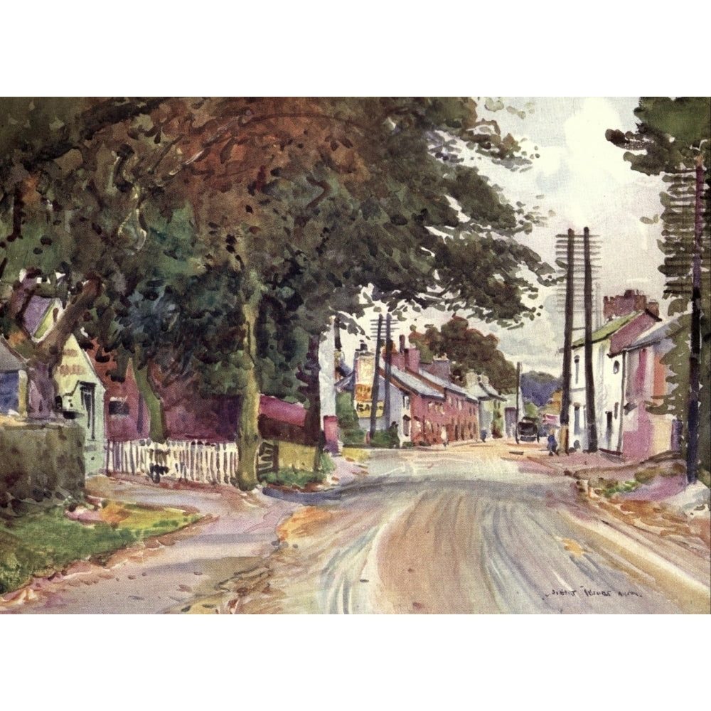 Lancashire 1921 Broughton in the Fylde Poster Print by Albert Woods Image 1