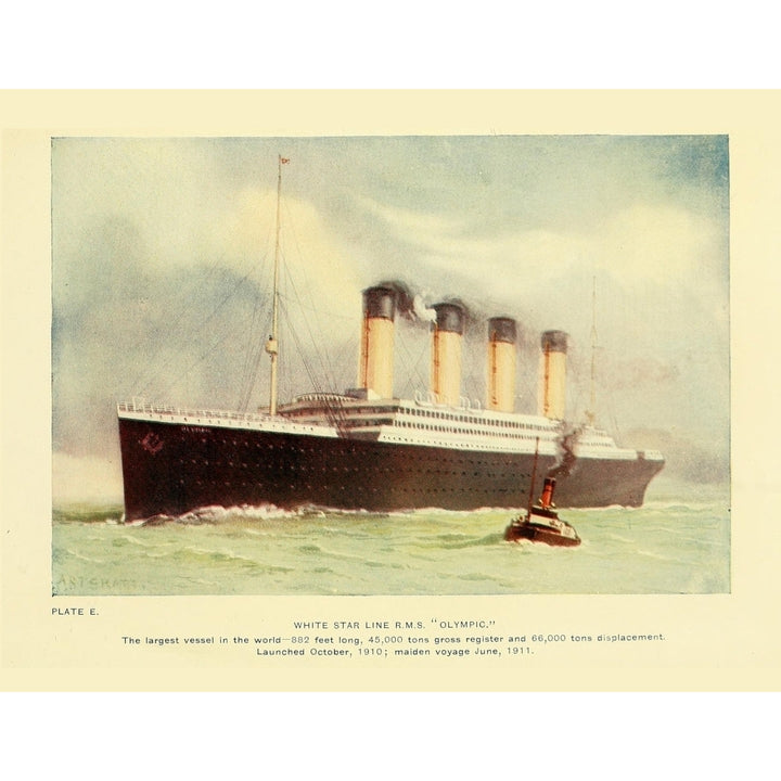 Boys Book of Railways and Steamships 1911 White Star Line RMS Olympic Poster Print by Unknown Image 1