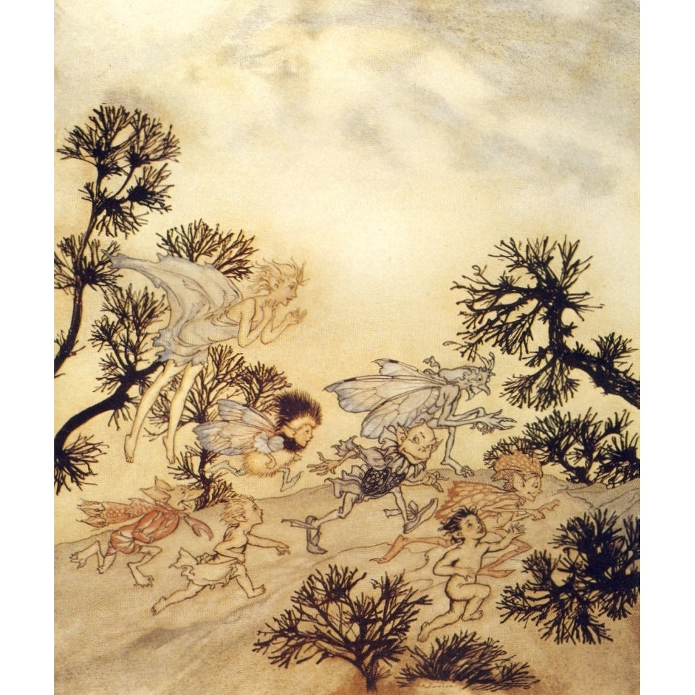 The Tempest 1926 Fairy scramble Poster Print by Arthur Rackham Image 2