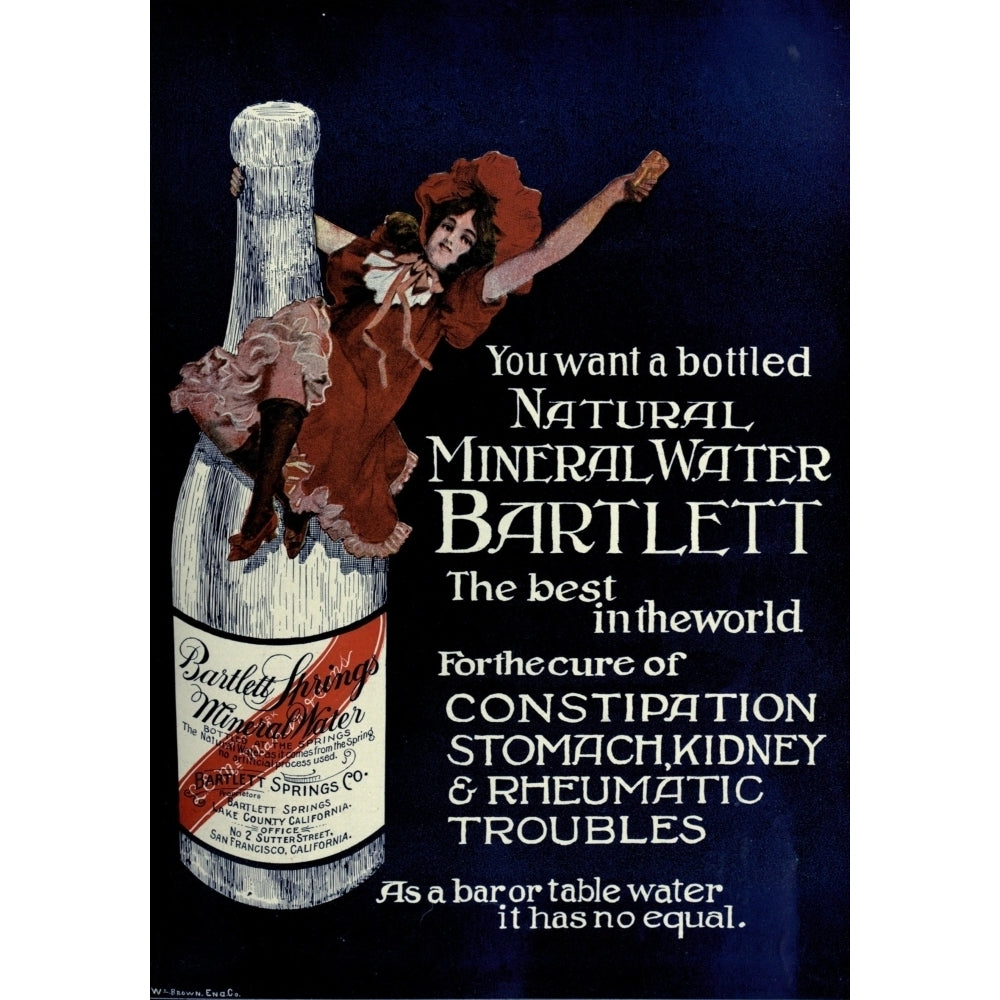 W. Brown Eng. Co. Pacific Wine and spirit review 1903-4 Bartlett Mineral Water Poster Print by W. Brown Eng. Co. Image 2