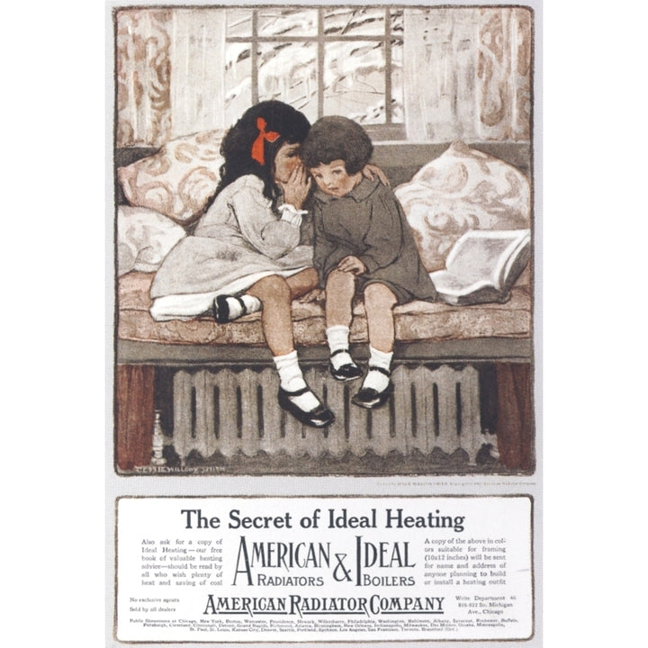 Ad American Radiator Company 1917 Poster Print by Jessie Willcox Smith Image 1