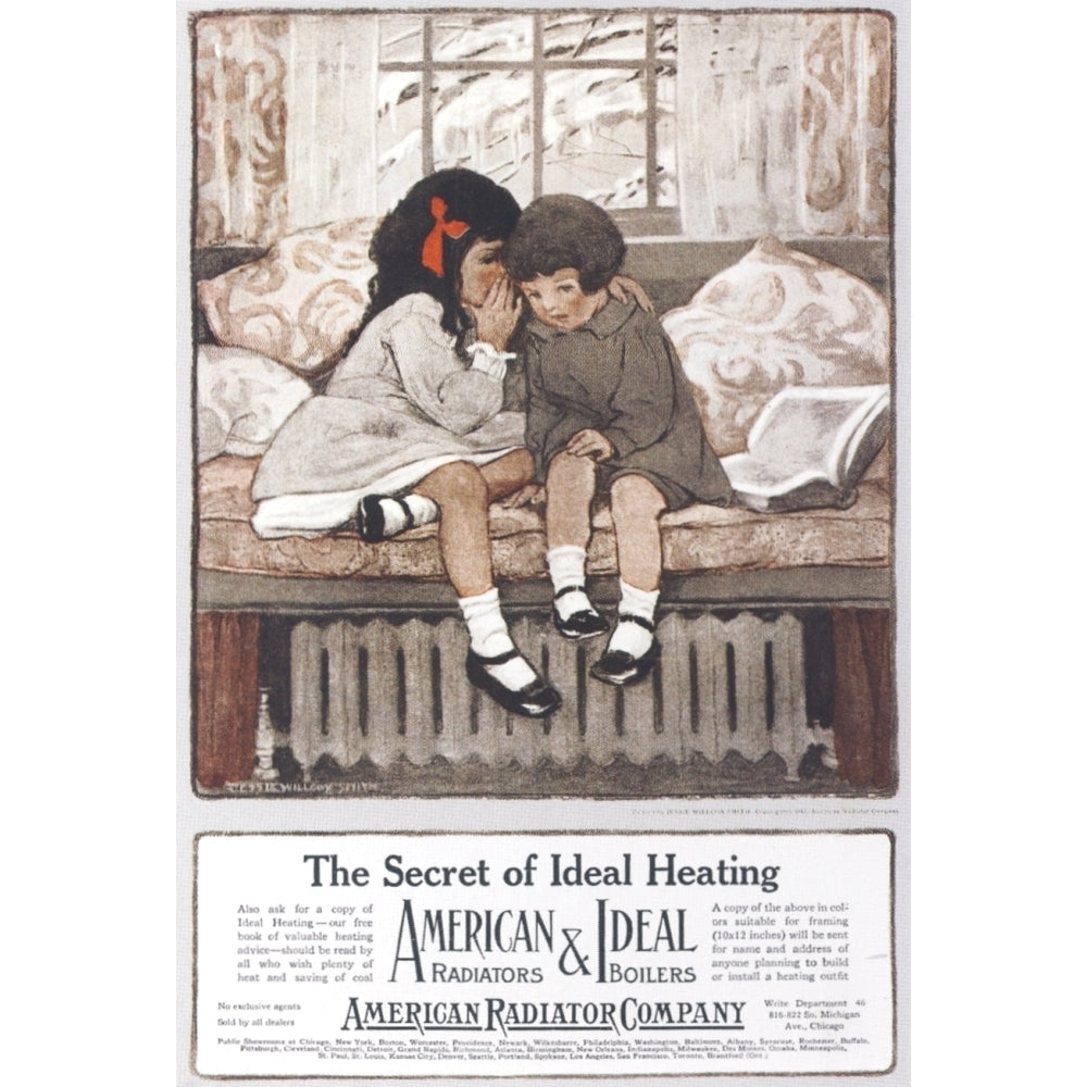 Ad American Radiator Company 1917 Poster Print by Jessie Willcox Smith Image 2