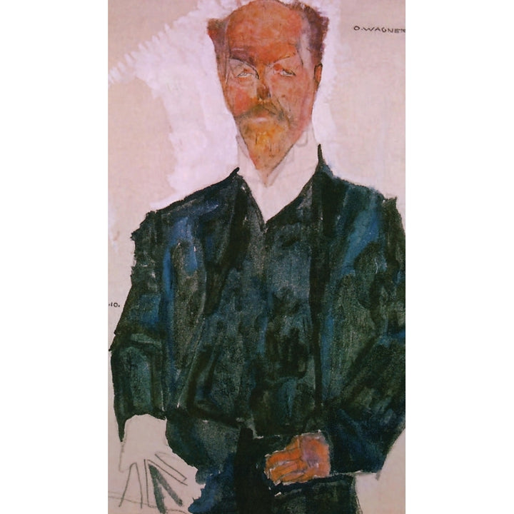 Portrait of Otto Wagner 1910 Poster Print by Egon Schiele Image 2