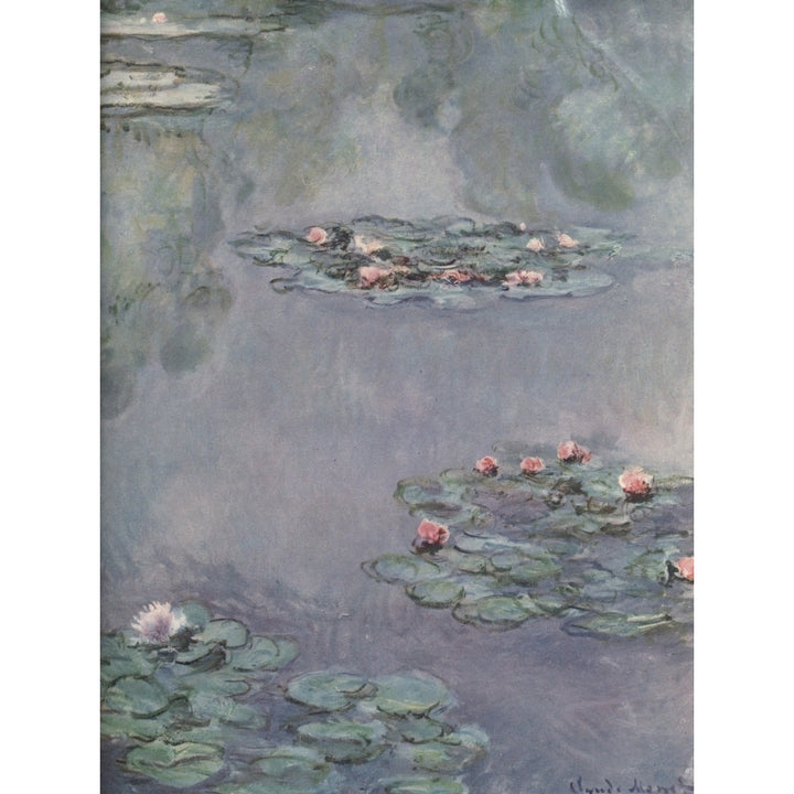 Water-lilies Poster Print by Claude Monet Image 1