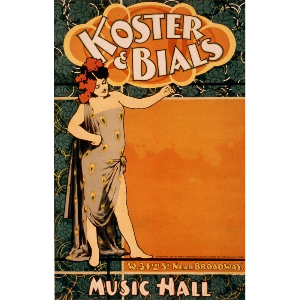 Strobridge and Co. Lith. Koster and Bials Music Hall c.1896-2 Poster Print by Strobridge and Co. Lith. Image 1