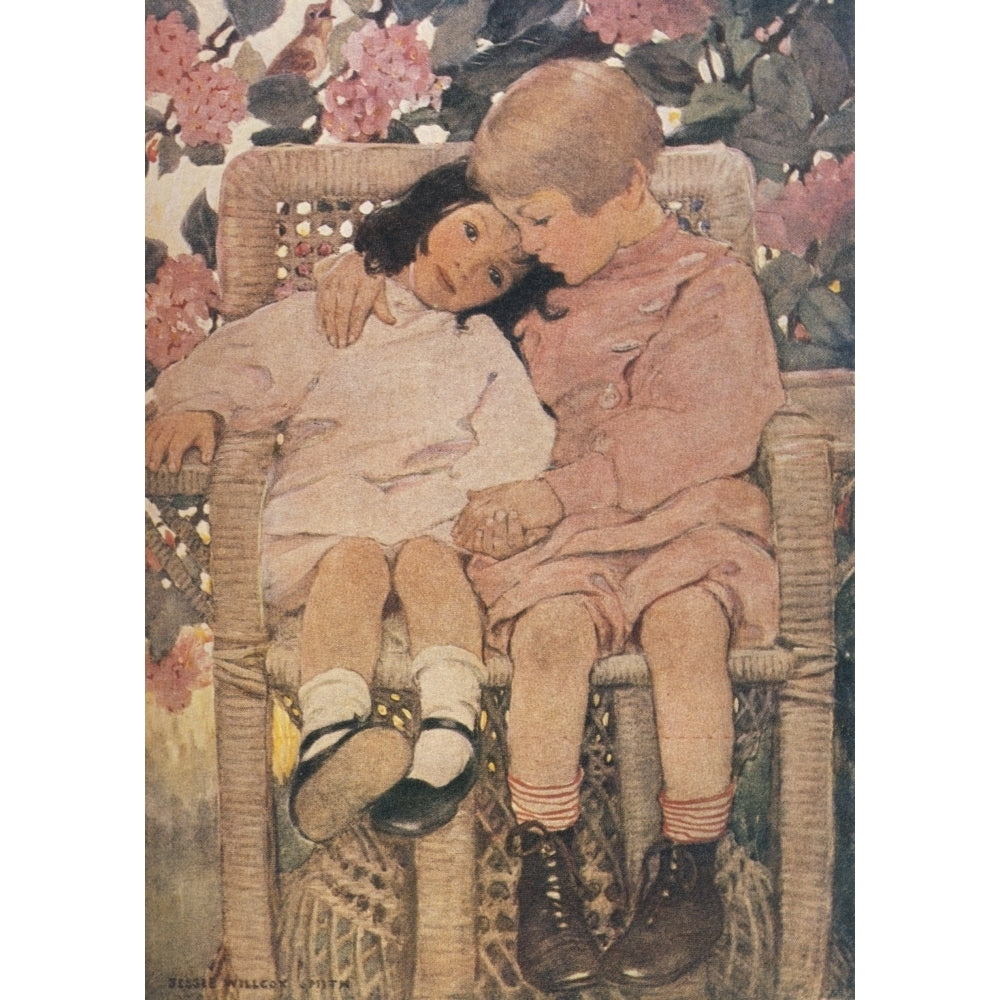 A Childs Book of Old Verses 1910 A childs question Poster Print by Jessie Willcox Smith Image 2