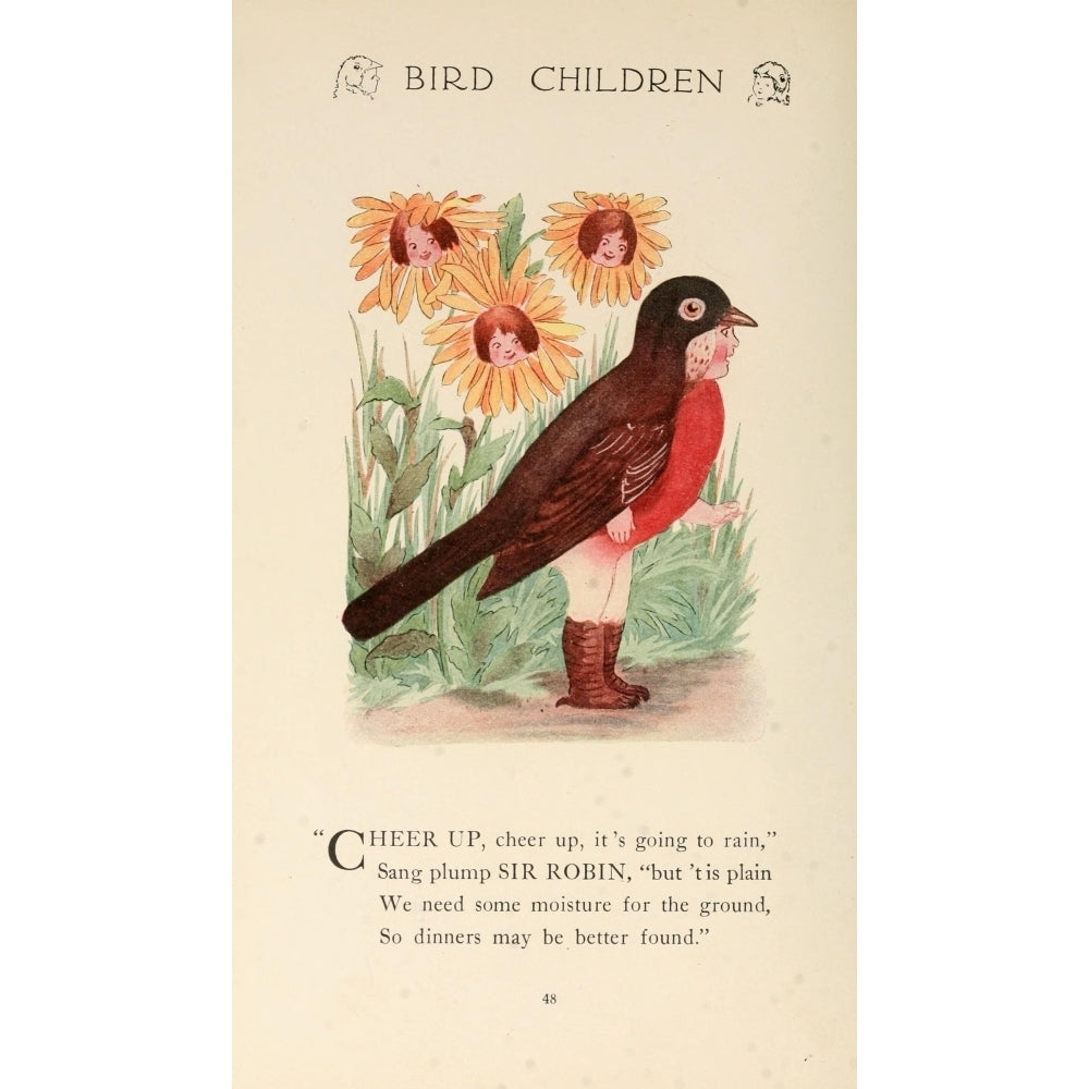 Bird Children 1912 Sir Robin Poster Print by M.T. Ross Image 1