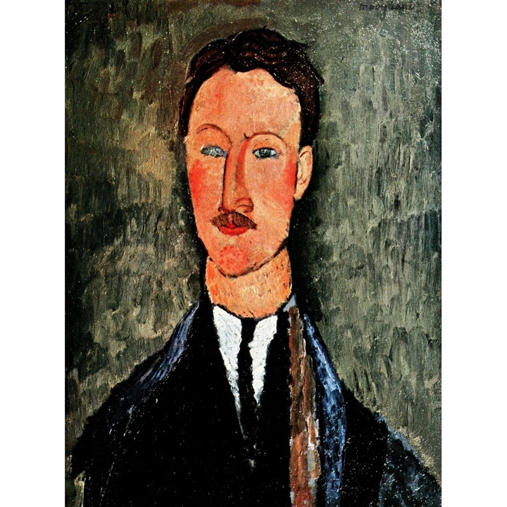 Portrait of Leopold Sauvage 1918 Poster Print by Amedeo Modigliani Image 1