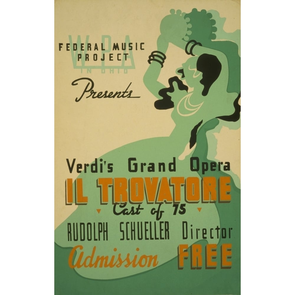 WPA Poster 1936-41 La Traviata Poster Print by Unknown Image 1