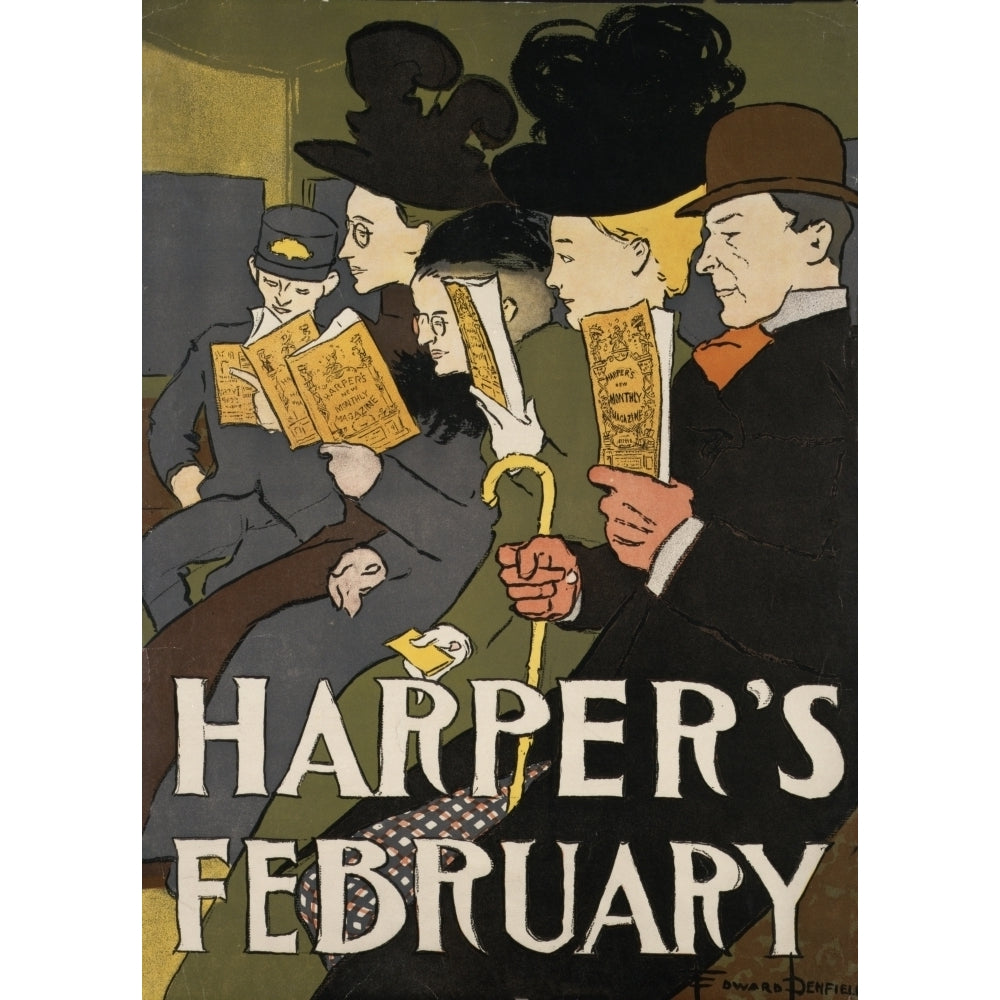 Harpers February 1897 Poster Print by Edward Penfield Image 2