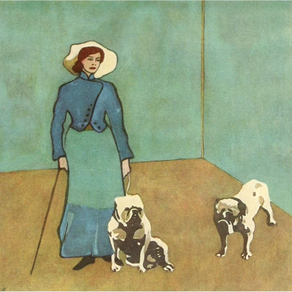 Deutsche kunst und dekoration 20 1921 Lady with bulldogs Poster Print by K.A. Reichel Image 2