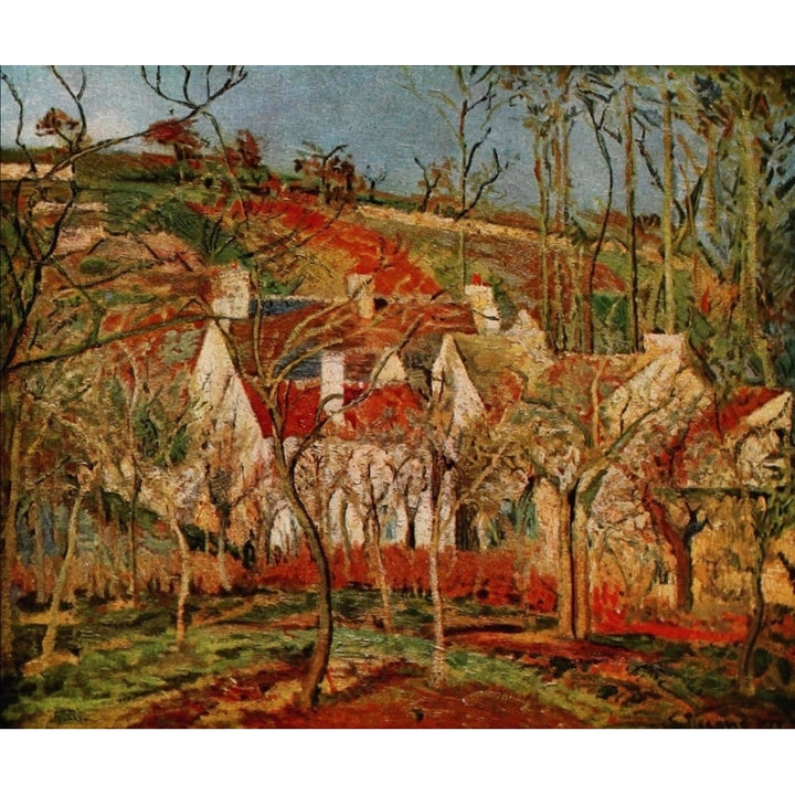 The Red Roofs Poster Print by Camille Pissarro Image 2