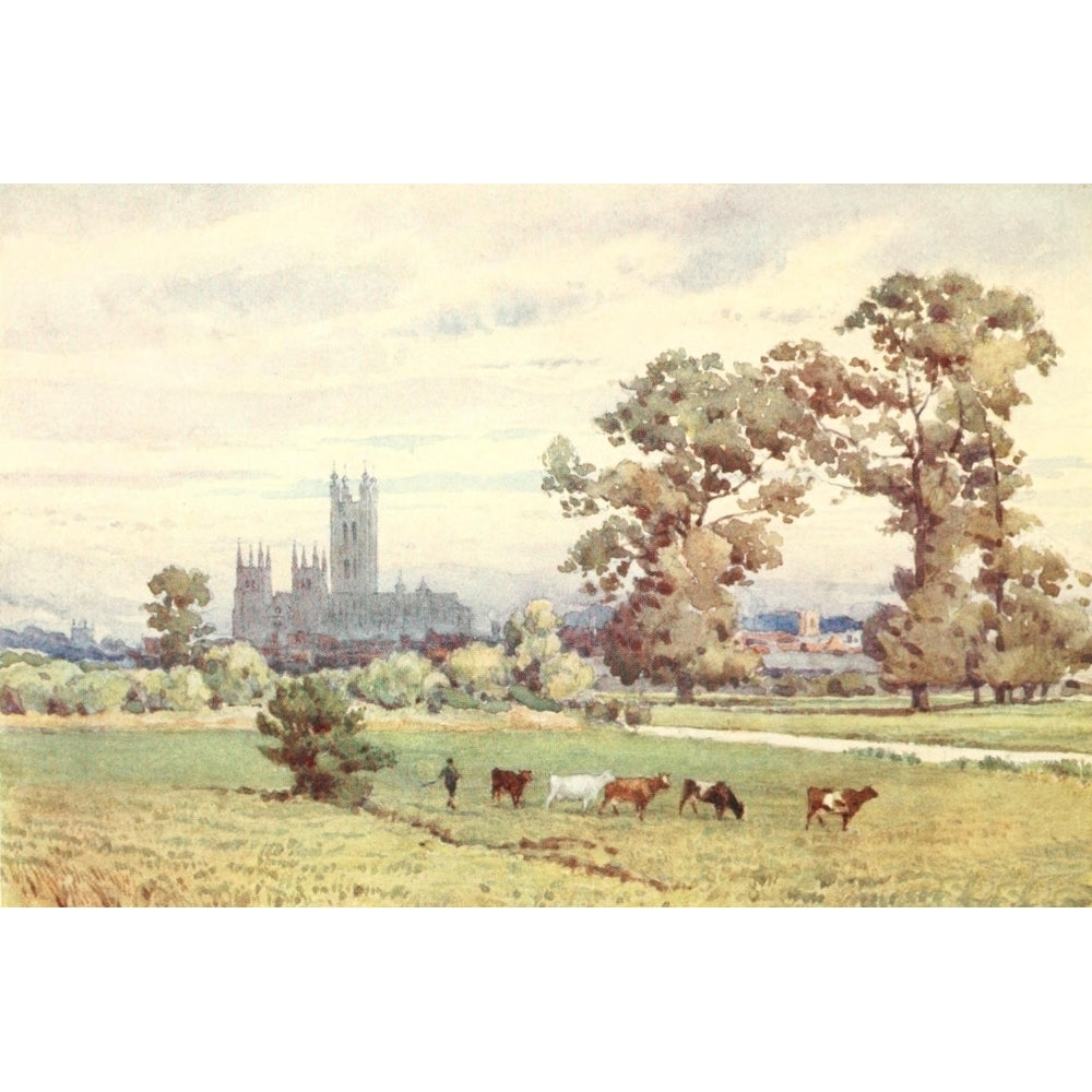 Pilgrims Way Canterbury Cathedral Poster Print by A.H. Hallam Murray Image 1