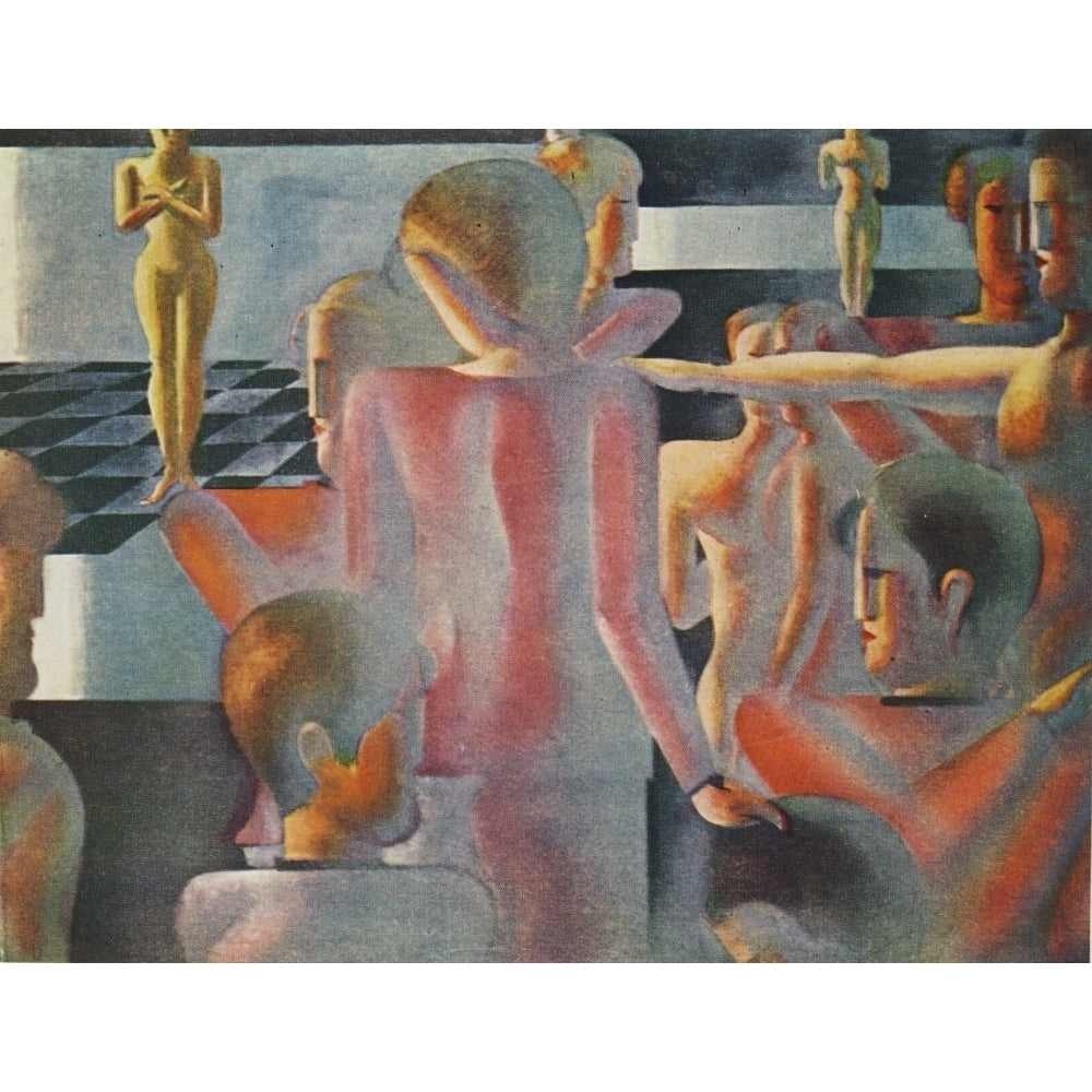 Fourteen Persons in an Imaginary Setting 1930 Poster Print by Oskar Schlemmer Image 1