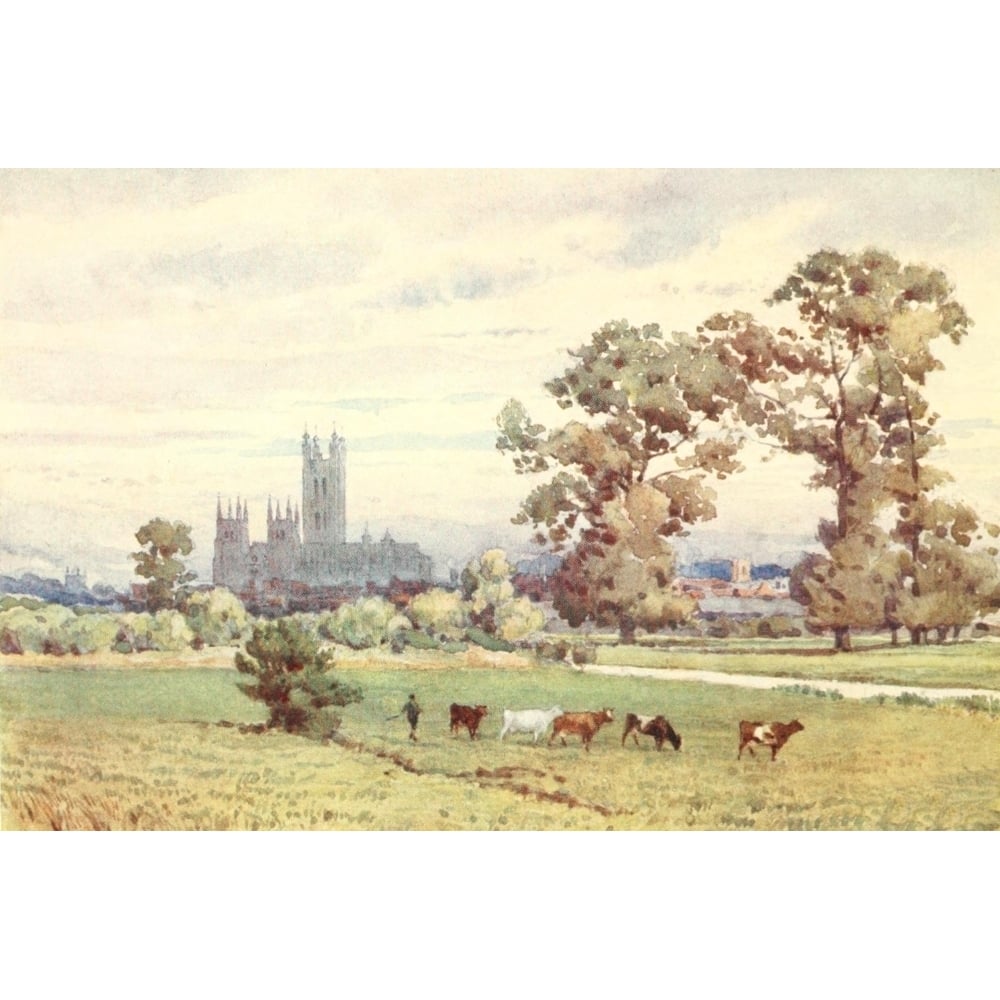 Pilgrims Way Canterbury Cathedral Poster Print by A.H. Hallam Murray Image 1