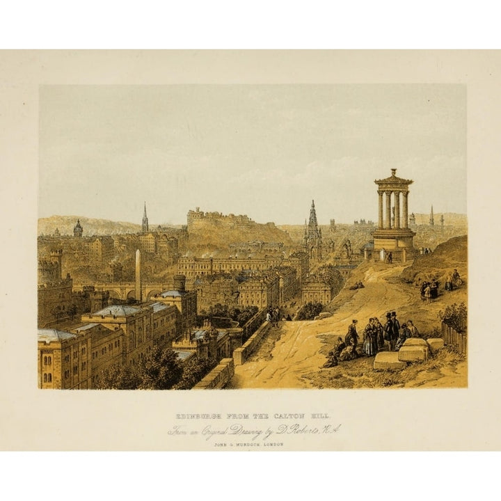 Scotland 1840 Edinburgh from Calton Hill Poster Print by David Roberts Image 2