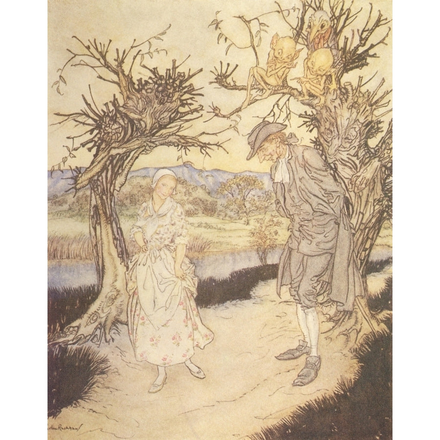 Legend of Sleepy Hollow 1928 His notable wife Poster Print by A. Rackham Image 1