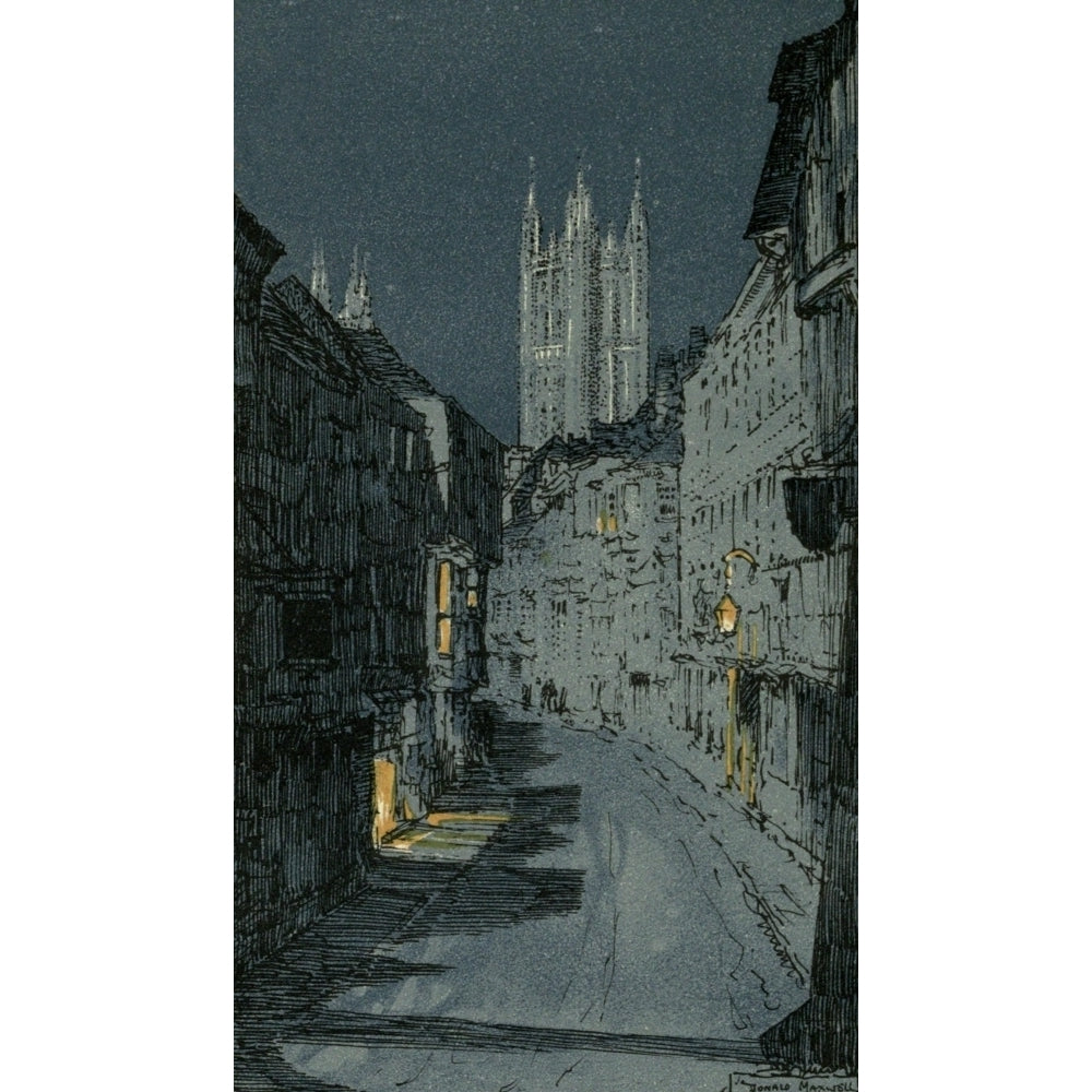 Unknown Kent 1922 Canterbury Angel Tower Poster Print by Donald Maxwell Image 1