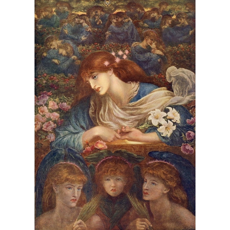 The Blessed Damozel 1872 Great Pictures in Private Galleries 1905 Poster Print by Dante Gabriel Rossetti Image 1