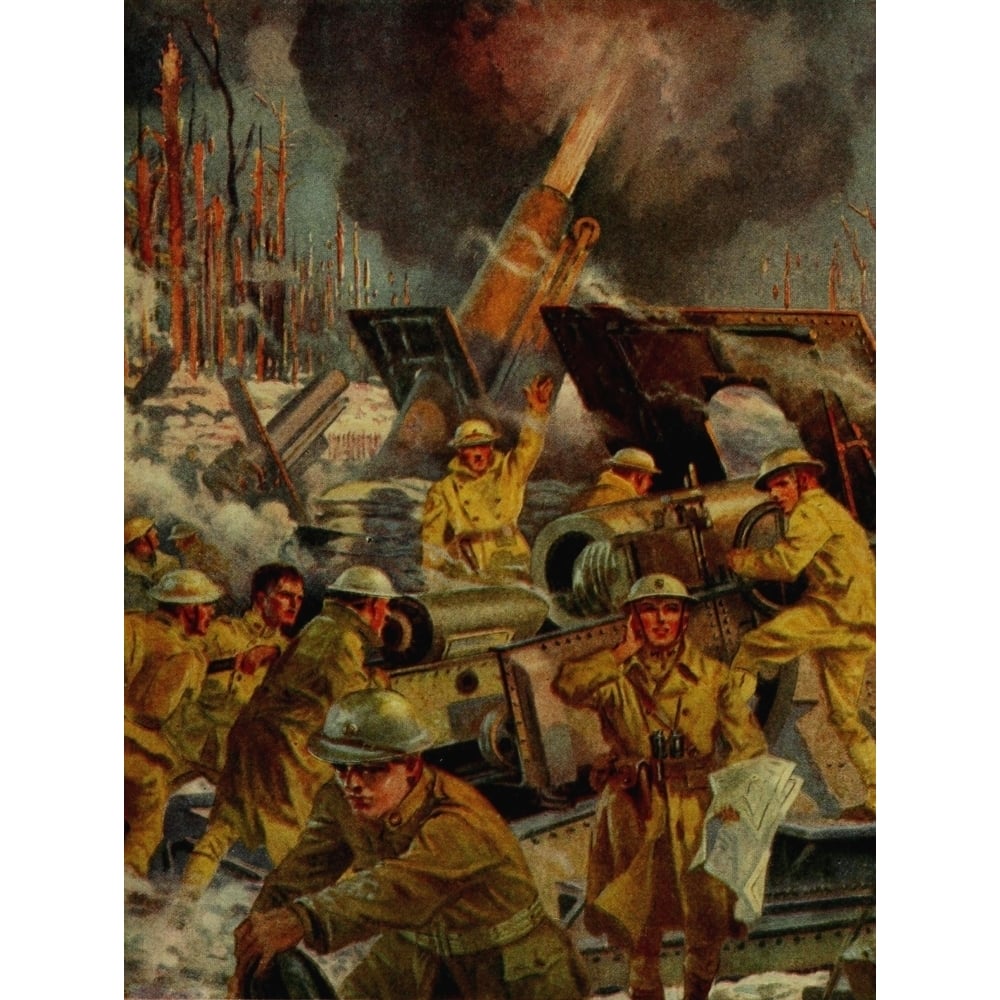 Historys Greatest War 1919 Big guns at Chateau Thierry Poster Print by Unknown Image 1