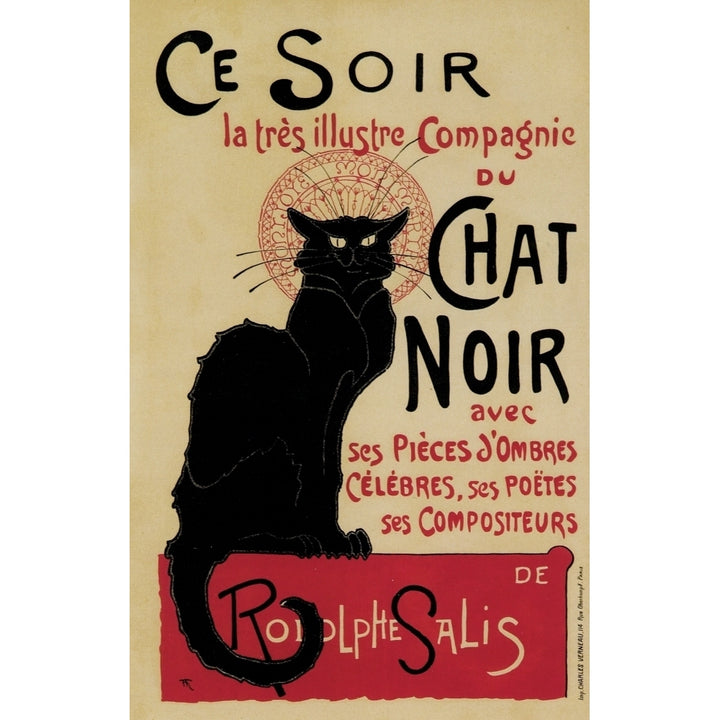 Chat Noir 1896 Poster Print by Th_ophile Steinlen Image 2