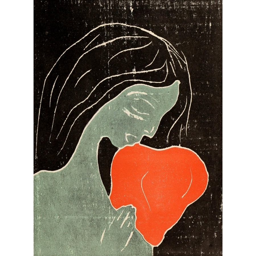 The Girl and the Heart Poster Print by Edvard Munch Image 1