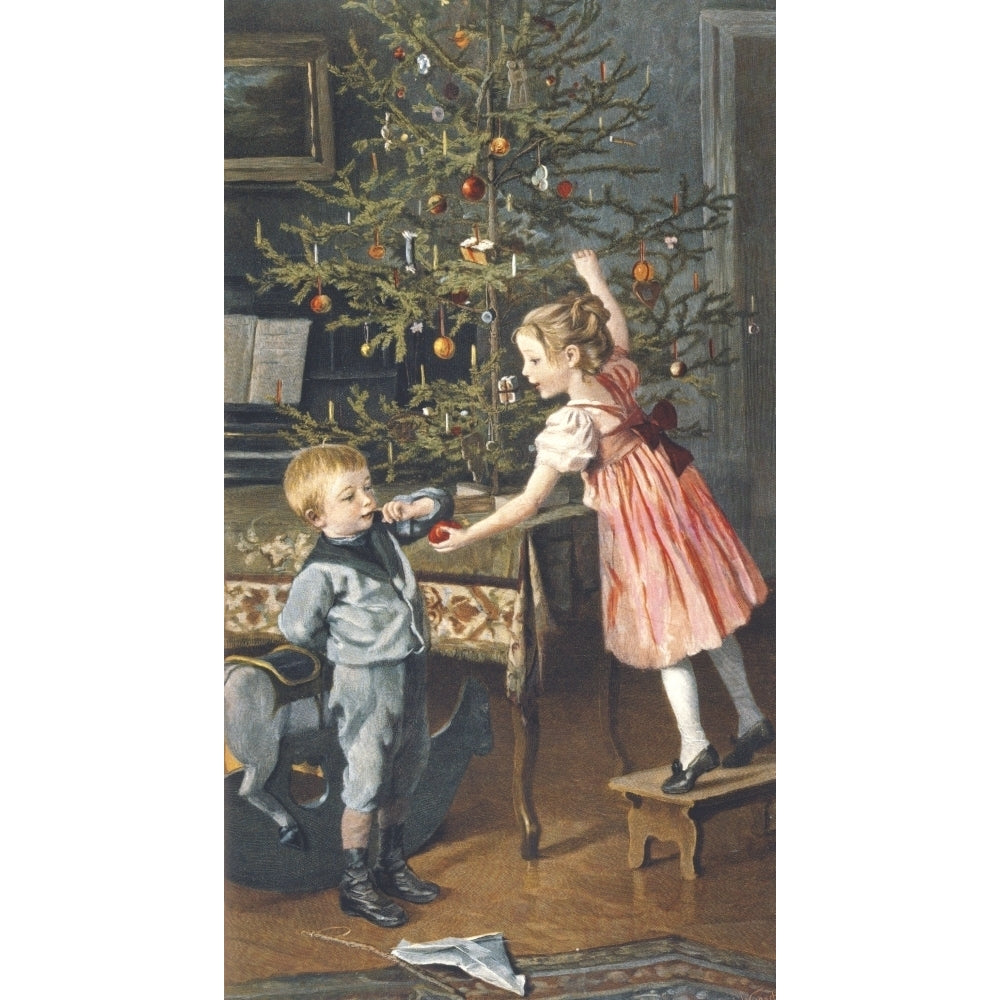 Adam and Eve decorating the Tree Poster Print by Maria Wunsch Image 1