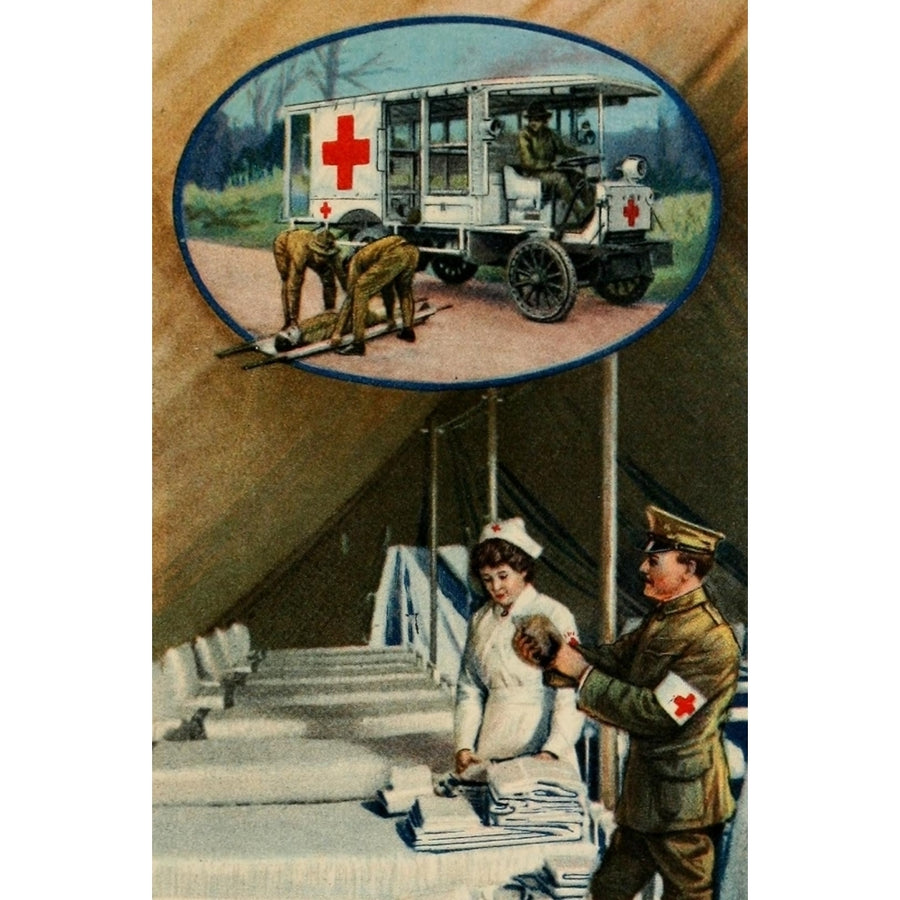 The Army and Navy of the US 1917 Motor ambulance and field hospital Poster Print by Unknown Image 1