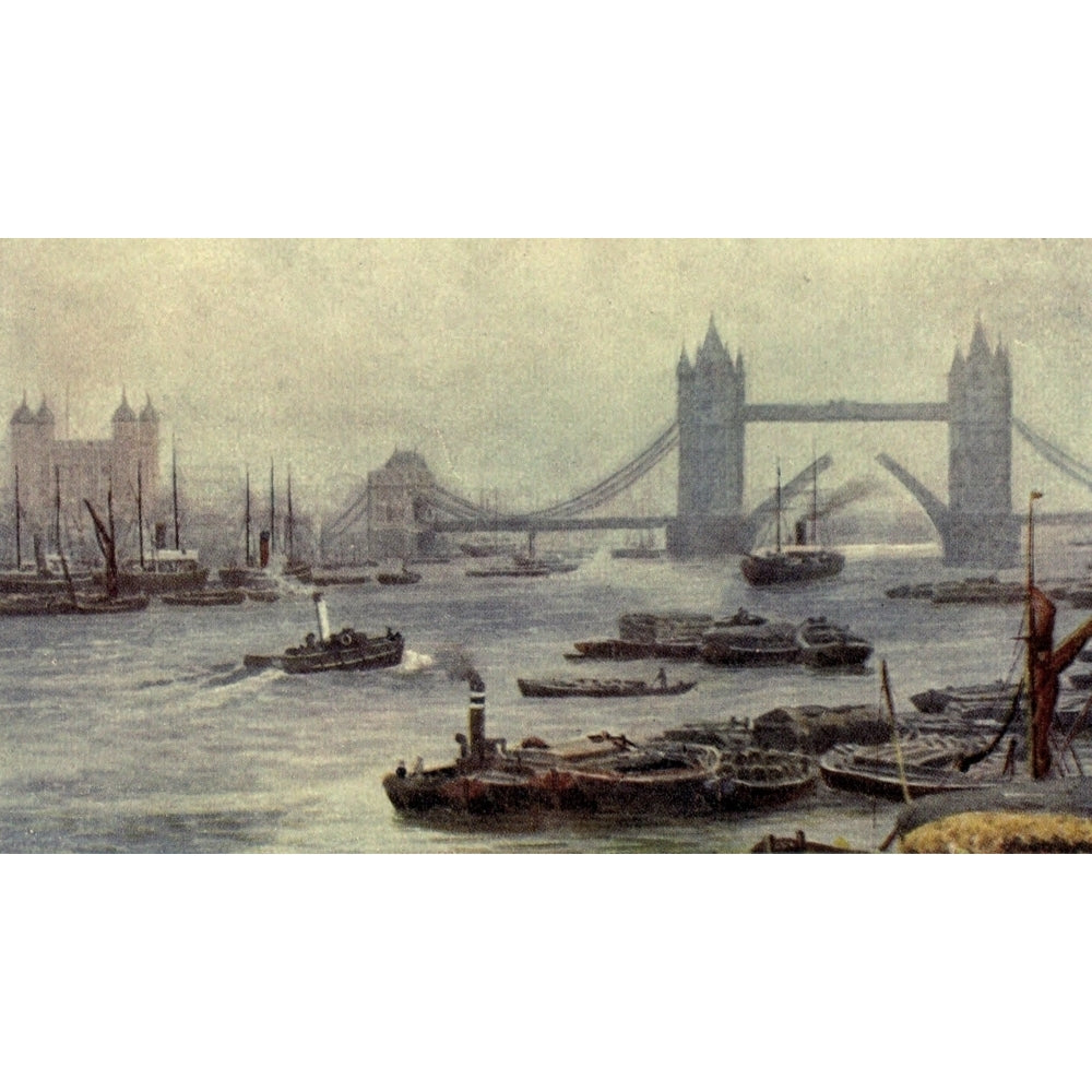 The Old Country 1922 Tower Bridge Poster Print by Alfred Quinton Image 1